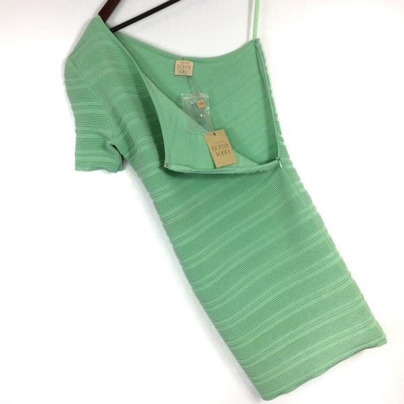 Torn by Ronny Kobo Mint Green One-Shoulder dress - Picture 4 of 7